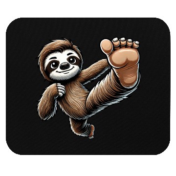 Discover Sloth Karate Master Kick Martial Arts Mouse Pads