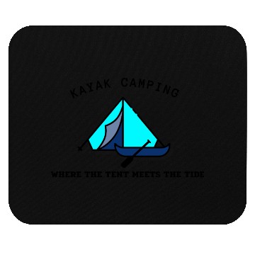 Discover Kayak Camping blue Mouse Pads