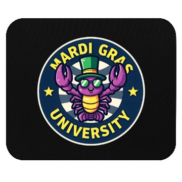 Discover Mardi Gras University Crawfish Men's Mardi Gras Mouse Pads