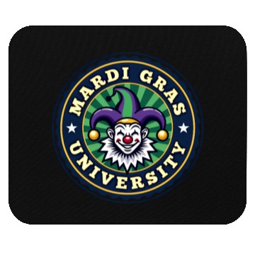 Discover Mardi Gras University Clown Men's Mardi Gras Mouse Pads