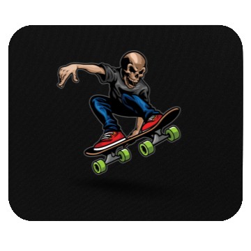 Discover skleton ride on skateboard Mouse Pads