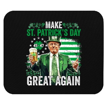 Discover Make St Patricks Day Great Again Funny Trump Mouse Pads