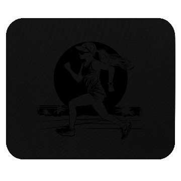 Discover Female Runner Graphic Mouse Pads