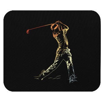 Discover Golfer Graphic Vintage Mouse Pads