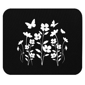 Discover Flowers and Butterflies Mouse Pads