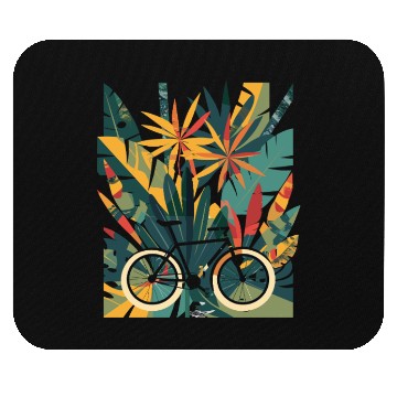 Discover Cycling Comic Look Mouse Pads