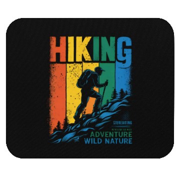 Discover Colorful Hiking Adventure Design Mouse Pads