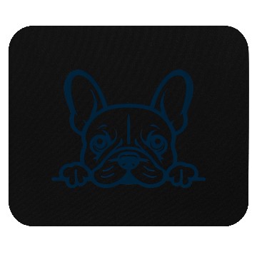 Discover French Bulldog Frenchie Sweet Face Blue Mouse Pads