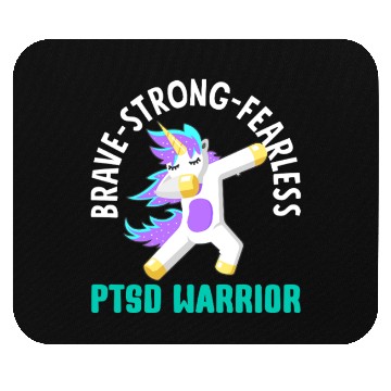 Discover Brave Strong Fearless PTSD Awareness Mouse Pads
