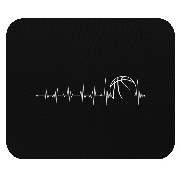 Discover Heartbeat basketball Mouse Pads