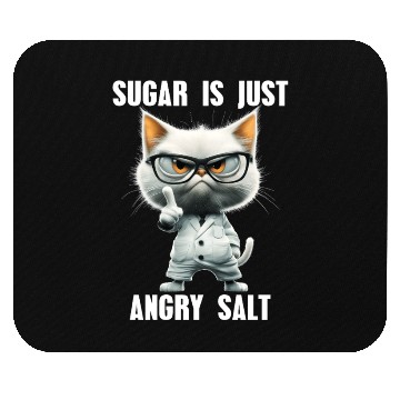Discover Sugar Is Just Angry Salt Cat Science Meme Mouse Pads