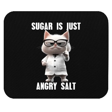 Discover Sugar Is Just Angry Salt Cat Meme Science Mouse Pads