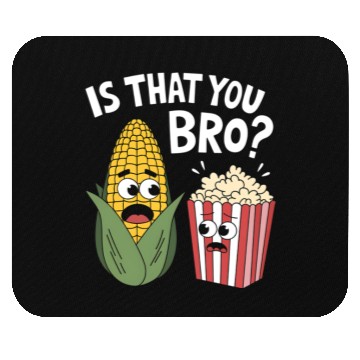 Discover Funny Corn and Popcorn Cartoon Meme Design Mouse Pads