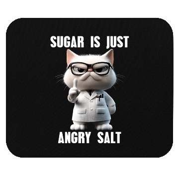 Discover Sugar Is Just Angry Salt Meme Cat Science Mouse Pads