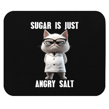Discover Sugar Is Just Angry Salt Meme Science Cat Mouse Pads