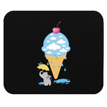 Discover Elephant Ice Cream Mouse Pads