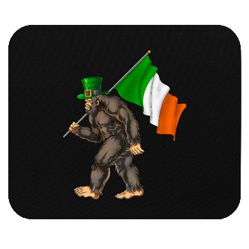 Discover St. Patrick's Day Bigfoot Ireland Flag Mouse Pads