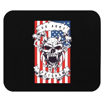 Discover US Army Veteran Skull Mouse Pads