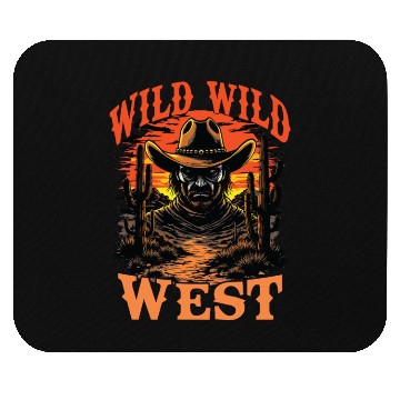 Discover Wild Wild West Cowboy Sunset Mouse Pads