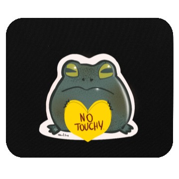 Discover NO Touchy! Grumpy toad. Mouse Pads