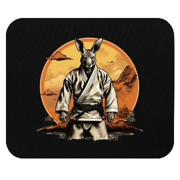 Discover Jiu Jitsu/Judo/Karate Fighter Kangaroo Mouse Pads