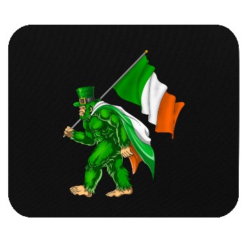 Discover St. Patrick's Day Bigfoot Ireland Flag Mouse Pads