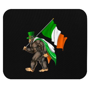 Discover St. Patrick's Day Bigfoot Ireland Flag Mouse Pads