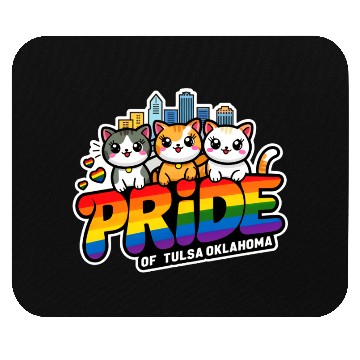 Discover Pride of Tulsa City Oklahoma USA Rainbow Flag Mouse Pads