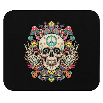 Discover Psychedelic Skull Art Mouse Pads