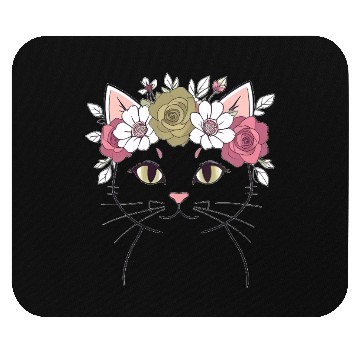 Discover Royal Cat with a Rose Crown Mouse Pads