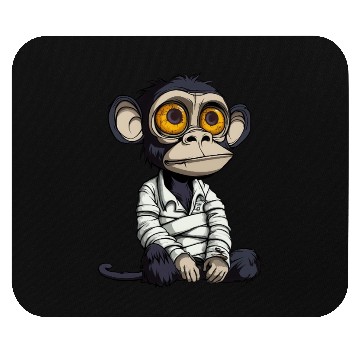 Discover Big-eyed tiny monkey Mouse Pads