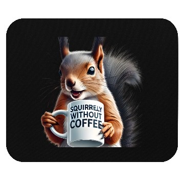 Discover Sassy Squirrel Needs Coffee Mouse Pads