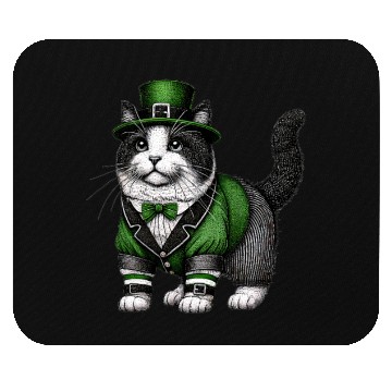 Discover Lucky Cat in Green - St. Patrick’s Day Mouse Pads