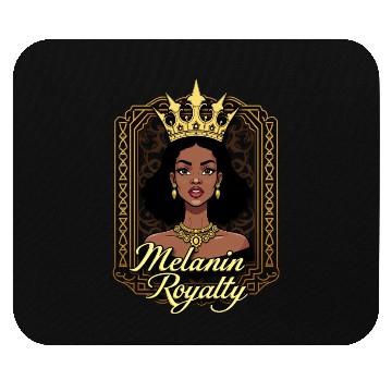 Discover Melanin Royalty: Embrace the Crown Mouse Pads