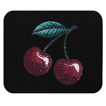 Discover Sweet Cherry Delight with Vibrant Leafy Accent Mouse Pads