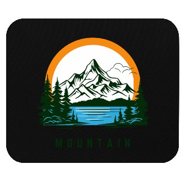 Discover Mountain Forest Sea Iconic View Mouse Pads