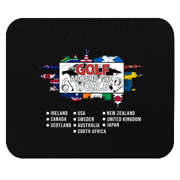 Discover Golf Around The World Golfing Lover Travel Golfer Mouse Pads