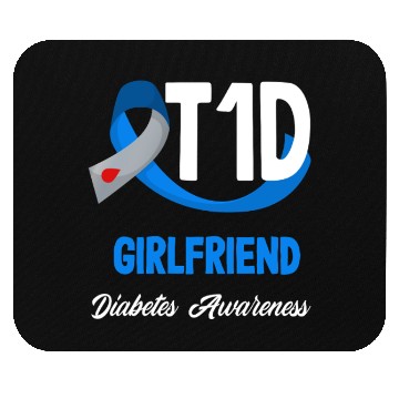 Discover T1D Girlfriend Diabetes Type 1 Awareness Mouse Pads