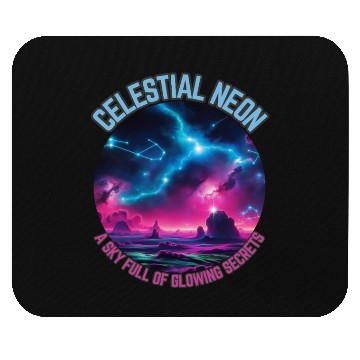Discover Celestial Neon - A sky full of glowing secrets Mouse Pads