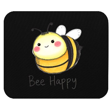 Discover Bee Happy Mouse Pads