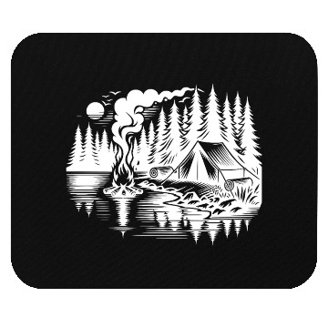 Discover Forest Camping By The Lake Nature Experience Mouse Pads