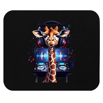 Discover DJ Giraffe: Vibrant Beats Mouse Pads