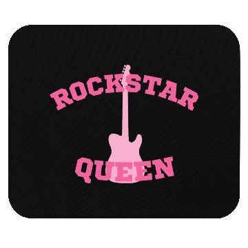 Discover Rockstar Queen Pink Guitar Design Mouse Pads