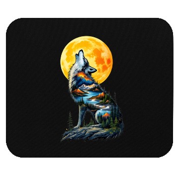 Discover Howling Wolf Mouse Pads