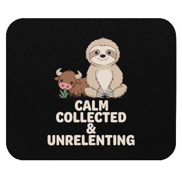 Discover Taurus Zodiac Sloth Calm Collected & Unrelenting Mouse Pads