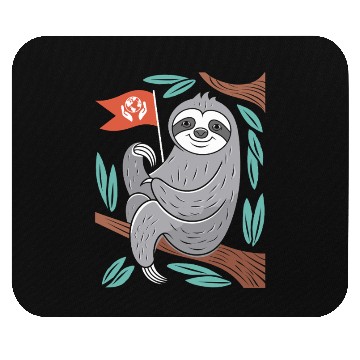 Discover Environmentalist Sloth Embracing Earth Stewardship Mouse Pads