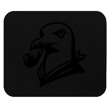 Discover Seagull With Pipe In Cartoon Style Mouse Pads