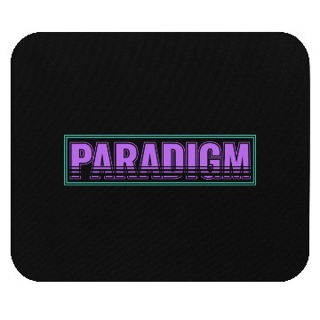Discover Neon Retro Paradigm Text Design Mouse Pads