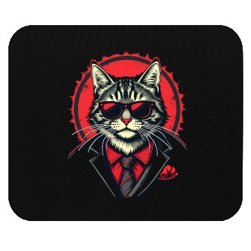 Discover Gangster Cat Crew Design Mouse Pads