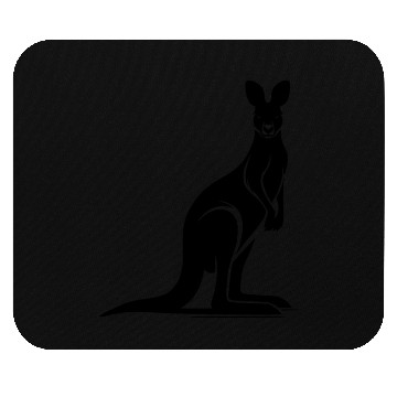 Discover Wild Animal Silhouette With Typical Kangaroo Pose Mouse Pads